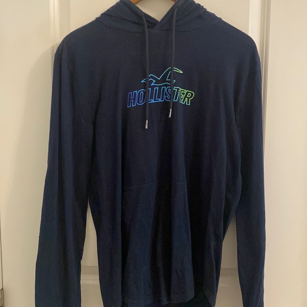 Men’s Hollister Long Sleeve Hooded Shirt - Medium